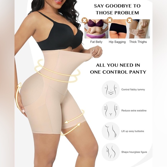 Girdle Seamless with Rods High-Waisted Comfort Underwear Womenswear Shapewear - Picture 4 of 13